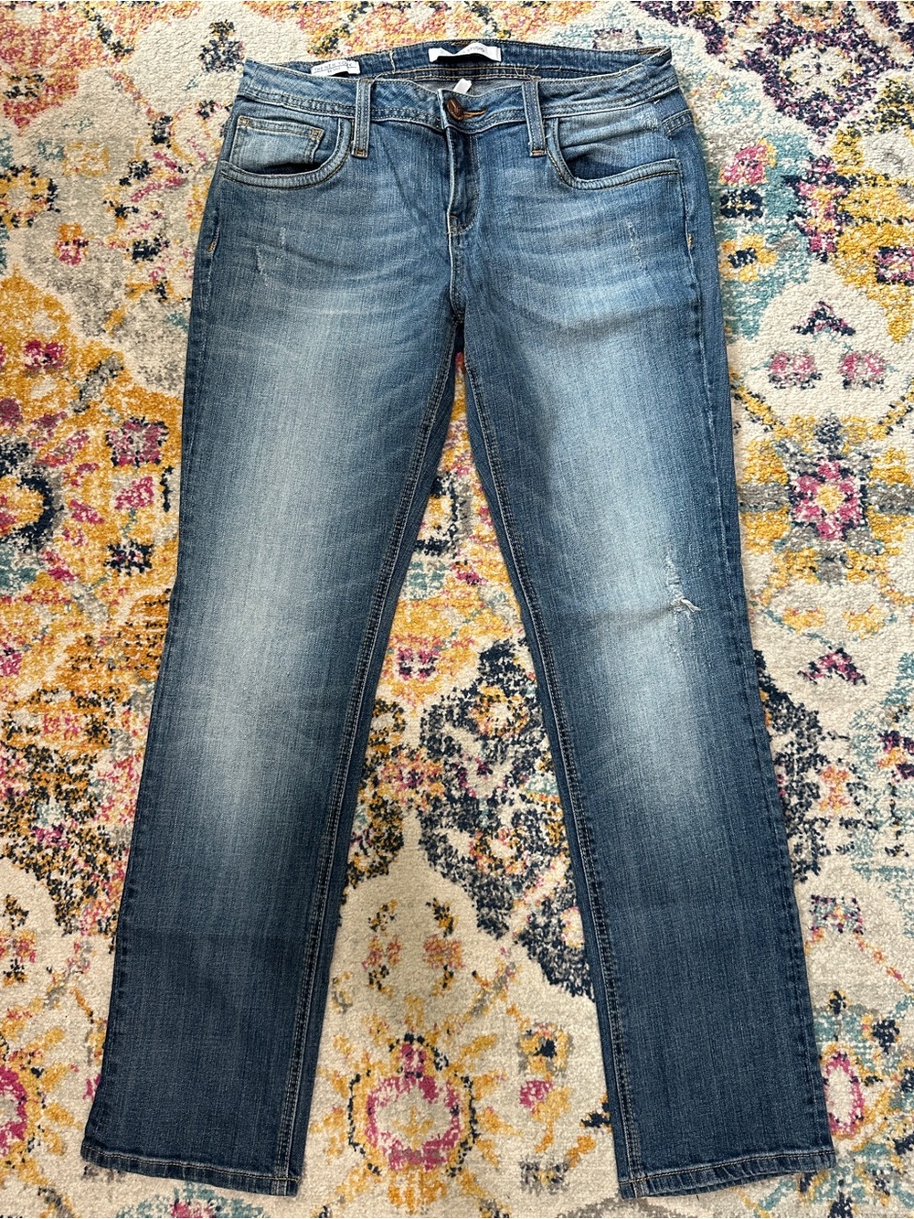 Vigoss Studio The New York Skinny Jeans Size 13/14 Flap Back Pockets Medium Wash